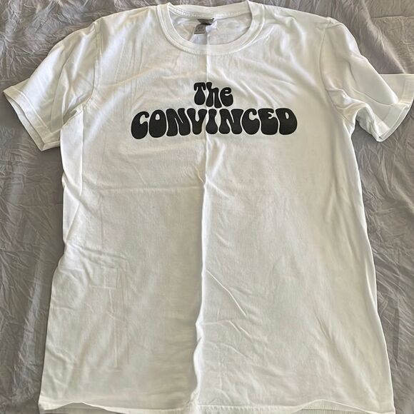The Convinced Band T-Shirt White Music Tee Size M - Picture 1 of 5